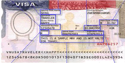 visa - in blank